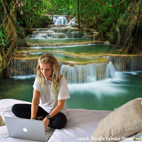 3D Beach Towel Waterfall Landscape