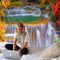3D Beach Towel Waterfall Landscape
