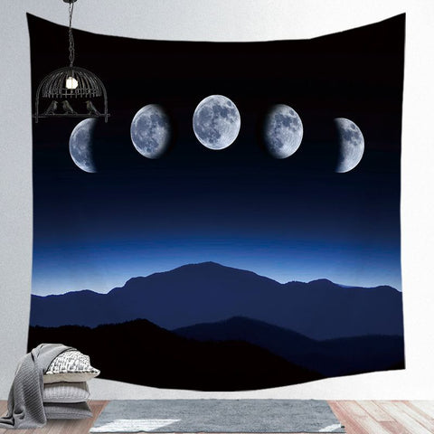 Moon Stars Tapestry Printed Mandala Bohemia Wall Hanging Towel