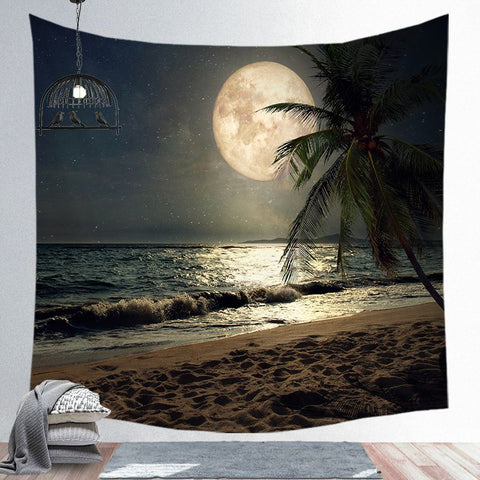 Moon Stars Tapestry Printed Mandala Bohemia Wall Hanging Towel