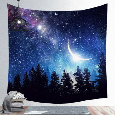 Moon Stars Tapestry Printed Mandala Bohemia Wall Hanging Towel