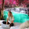 3D Beach Towel Waterfall Landscape