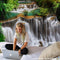 3D Beach Towel Waterfall Landscape