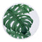 Round Microfiber Green Leaves  Beach Towel with Drawstring Bag