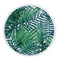 Round Microfiber Green Leaves  Beach Towel with Drawstring Bag