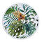 Round Microfiber Green Leaves  Beach Towel with Drawstring Bag