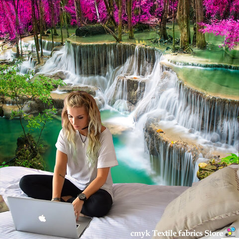 3D Beach Towel Waterfall Landscape