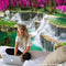 3D Beach Towel Waterfall Landscape