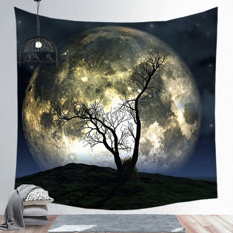 Moon Stars Tapestry Printed Mandala Bohemia Wall Hanging Towel