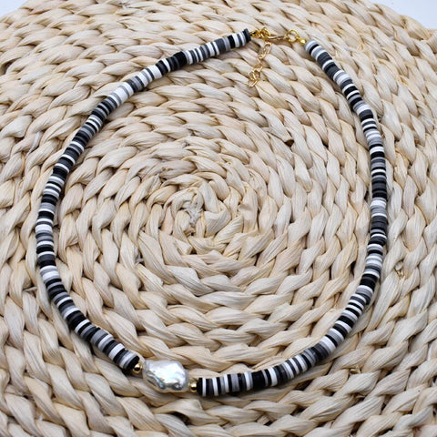 Mix Color Soft Pottery Beads Choker Necklace