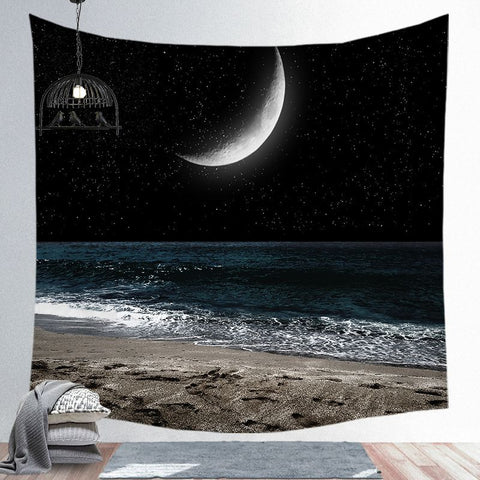 Moon Stars Tapestry Printed Mandala Bohemia Wall Hanging Towel