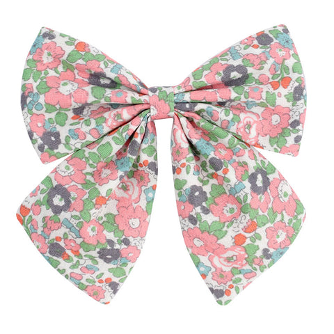 Floral Cotton Hair Bow