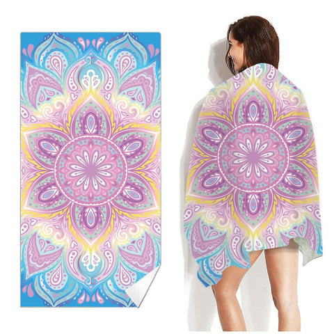 Flamingo and Abstract Patterns Beach towels
