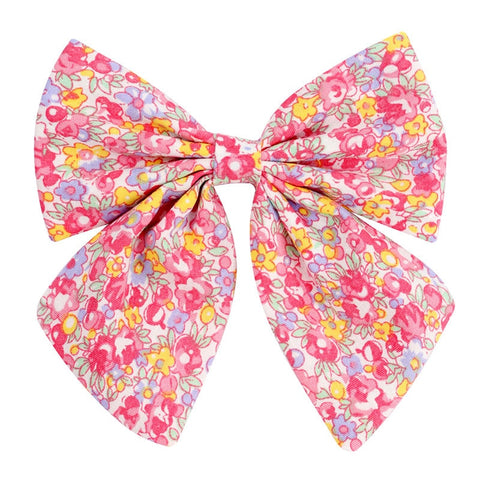 Floral Cotton Hair Bow