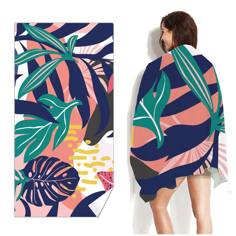 Flamingo and Abstract Patterns Beach towels