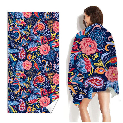 Flamingo and Abstract Patterns Beach towels