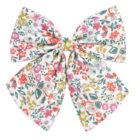 Floral Cotton Hair Bow