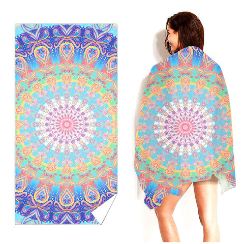 Flamingo and Abstract Patterns Beach towels