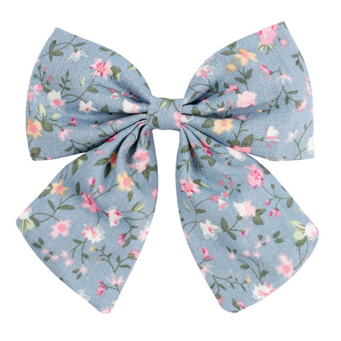 Floral Cotton Hair Bow