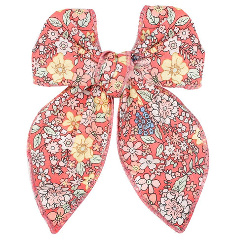 Floral Cotton Hair Bow