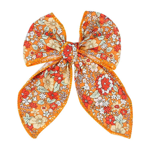 Floral Cotton Hair Bow