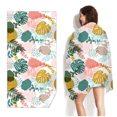 Flamingo and Abstract Patterns Beach towels