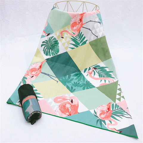 Flamingo and Abstract Patterns Beach towels