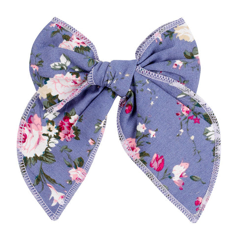 Floral Cotton Hair Bow