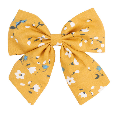 Floral Cotton Hair Bow