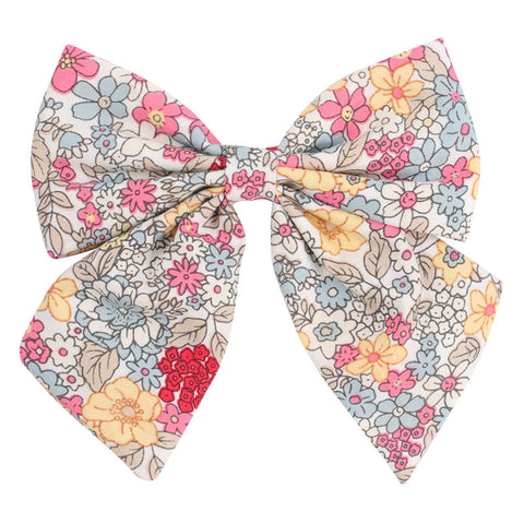 Floral Cotton Hair Bow