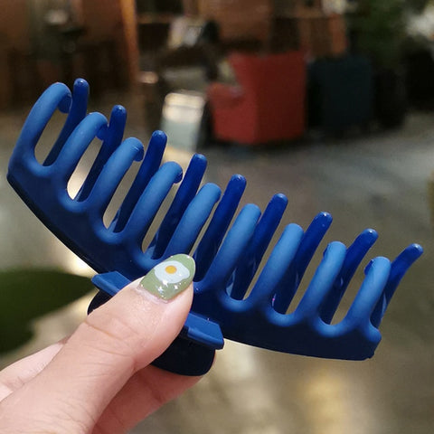 Solid Big Hair Claws Elegant Frosted Acrylic Hair Clips Hairpins Barrette