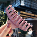Solid Big Hair Claws Elegant Frosted Acrylic Hair Clips Hairpins Barrette
