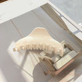 Solid Big Hair Claws Elegant Frosted Acrylic Hair Clips Hairpins Barrette