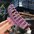 Solid Big Hair Claws Elegant Frosted Acrylic Hair Clips Hairpins Barrette