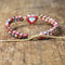 Imperial Stone Heart Shape Charm Bohemia Braided Bracelet