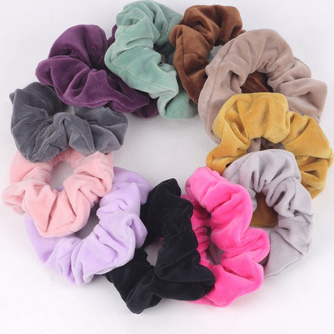 1pc velvet scrunchies hair accessories scrunchie ornaments elastic hair bands tiara free shipping darling woman vsco head dress