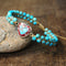 Imperial Stone Heart Shape Charm Bohemia Braided Bracelet