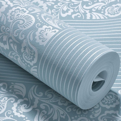 European style large Embossed Flower wallpaper