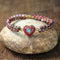 Imperial Stone Heart Shape Charm Bohemia Braided Bracelet