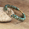 Handmade Natural African Stone Beaded Tree of Life Charm Bracelet