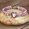 Imperial Stone Heart Shape Charm Bohemia Braided Bracelet