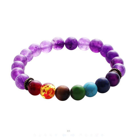Chakra Mixed Stone Healing Mala Bracelet