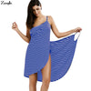 Bathrobe Striped Beach Skirt Wrap Skirtand Beach Towel