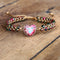 Imperial Stone Heart Shape Charm Bohemia Braided Bracelet