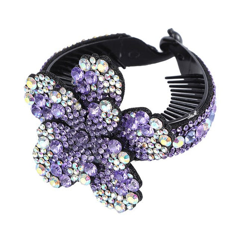 Molans Rhinestone  Flower Hair Clip Barrettes