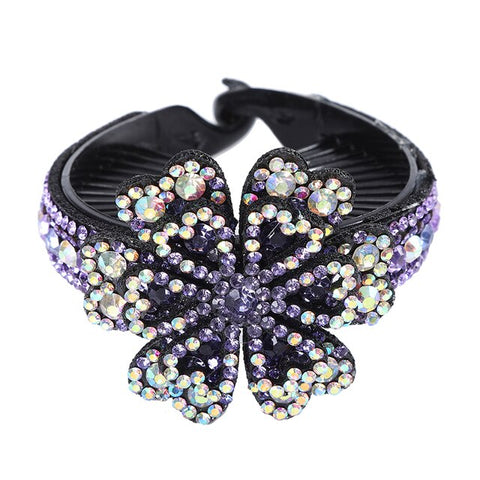 Molans Rhinestone  Flower Hair Clip Barrettes