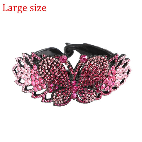 Molans Rhinestone  Flower Hair Clip Barrettes