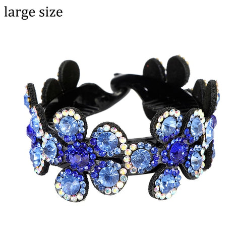 Molans Rhinestone  Flower Hair Clip Barrettes