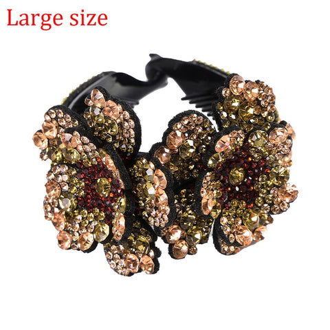 Molans Rhinestone  Flower Hair Clip Barrettes