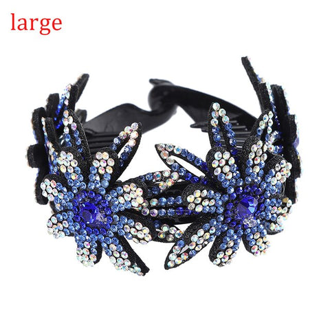 Molans Rhinestone  Flower Hair Clip Barrettes